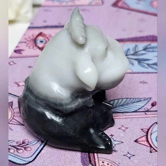 Natural Carved Tai Chi Jasper Cow,Crystal Highland,Crystal Animal. - Picture 5 of 7